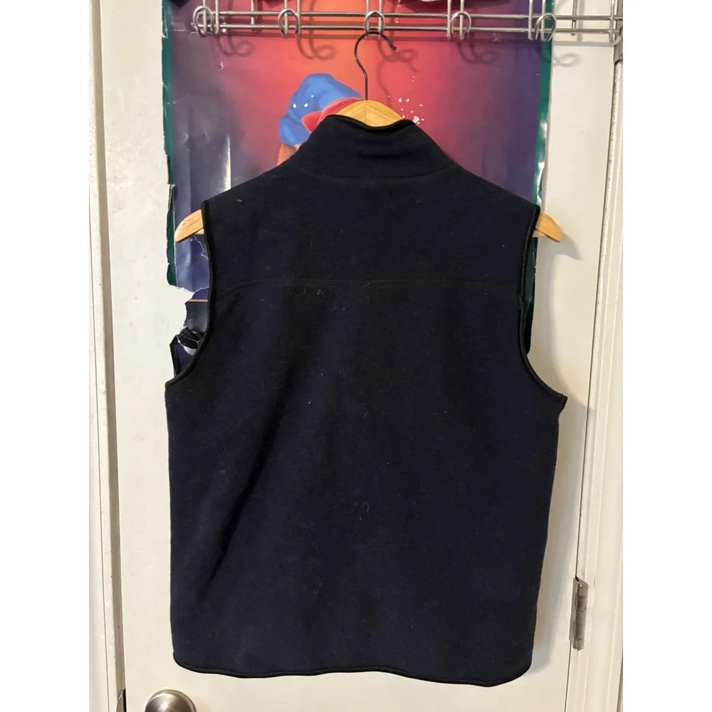 Polo Ralph Lauren Kids Navy Blue Fleece Full Zip Vest Red Pony Logo Size Large